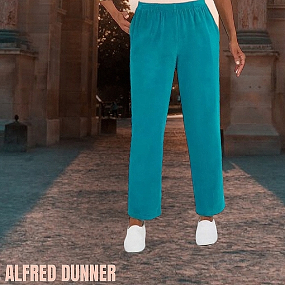 Alfred Dunner Jade Velour pants L